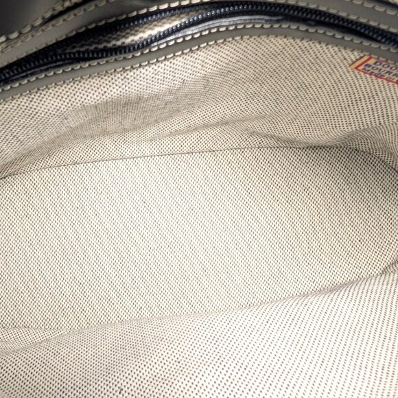 Dooney & Bourke Black Signature Crescent Canvas Leather Y2K Hobo Shoulder Bag - Picture 8 of 10